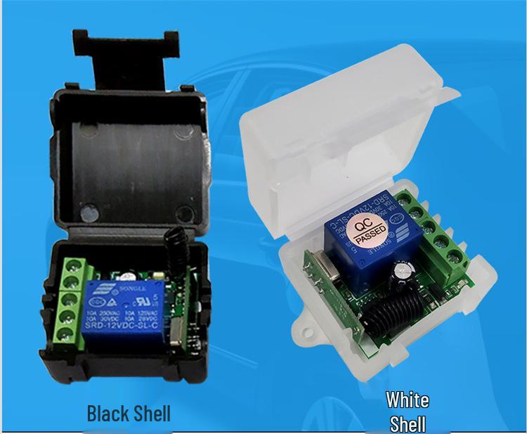 DC12V Remote Control Switch for Car Horn, Electric Lock: 10A Learning Code Receiver, Single Channel, Momentary Control.