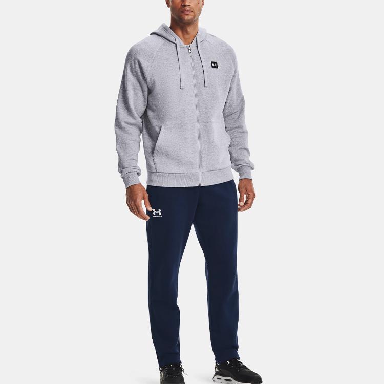 Under Armour Logo Training Loose Fleece Pants Men pants Blue 1359030-408