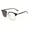 2PCS Anti Blue Light Pochromic Glasses Suitable for Computers Driving and Daily Wear Y2K Fashion Glasses for Both Men Women