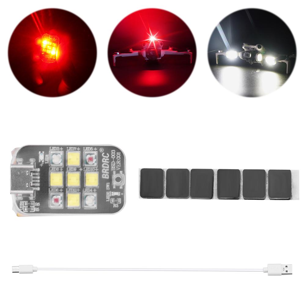 Night Flight Anti-collision Light USB Rechargeable Night Flying Signal LED Lamp 300mAh 3 Modes for DJI Avata 2/ Mini 3/4 Mavic 3