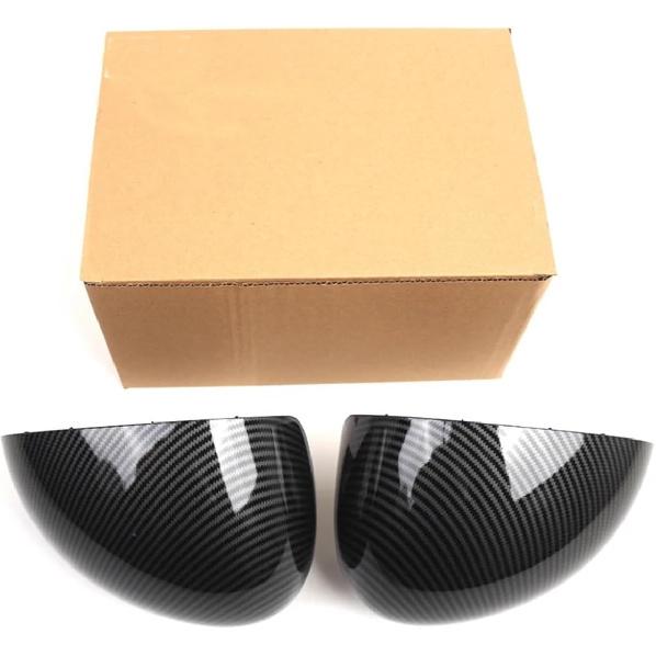 Car Rearview Mirror Cover Compatible for Mini Cooper F54 F55 F56 F60 L+R 2014-2019 Pattern Side Fit Caps LHD Carbon