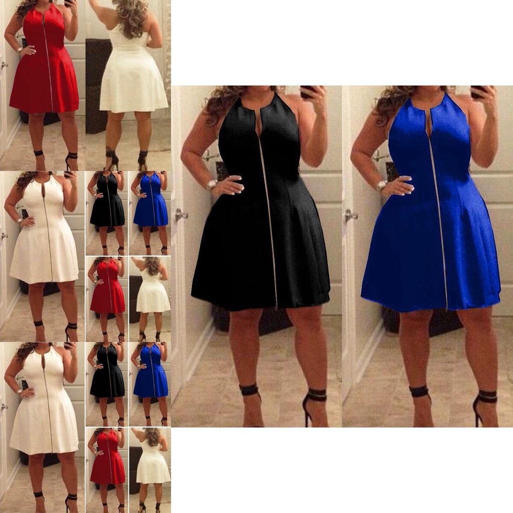 Moda L-6xl Plus Donna Scollo a Barca Abito Corto Mini per Cocktail Serata Festa Stile Elegante