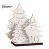Warm Atmosphere Room Decor LED Wooden Christmas Tree Tabletop Decor, Glowing Hollow Light Up Seasonal Home Interior Accents Ornaments for Holiday