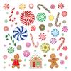 Christmas candy home decoration wall sticker self-adhesive cartoon gingerbread man window sticker refrigerator sticker Christmas decorations
