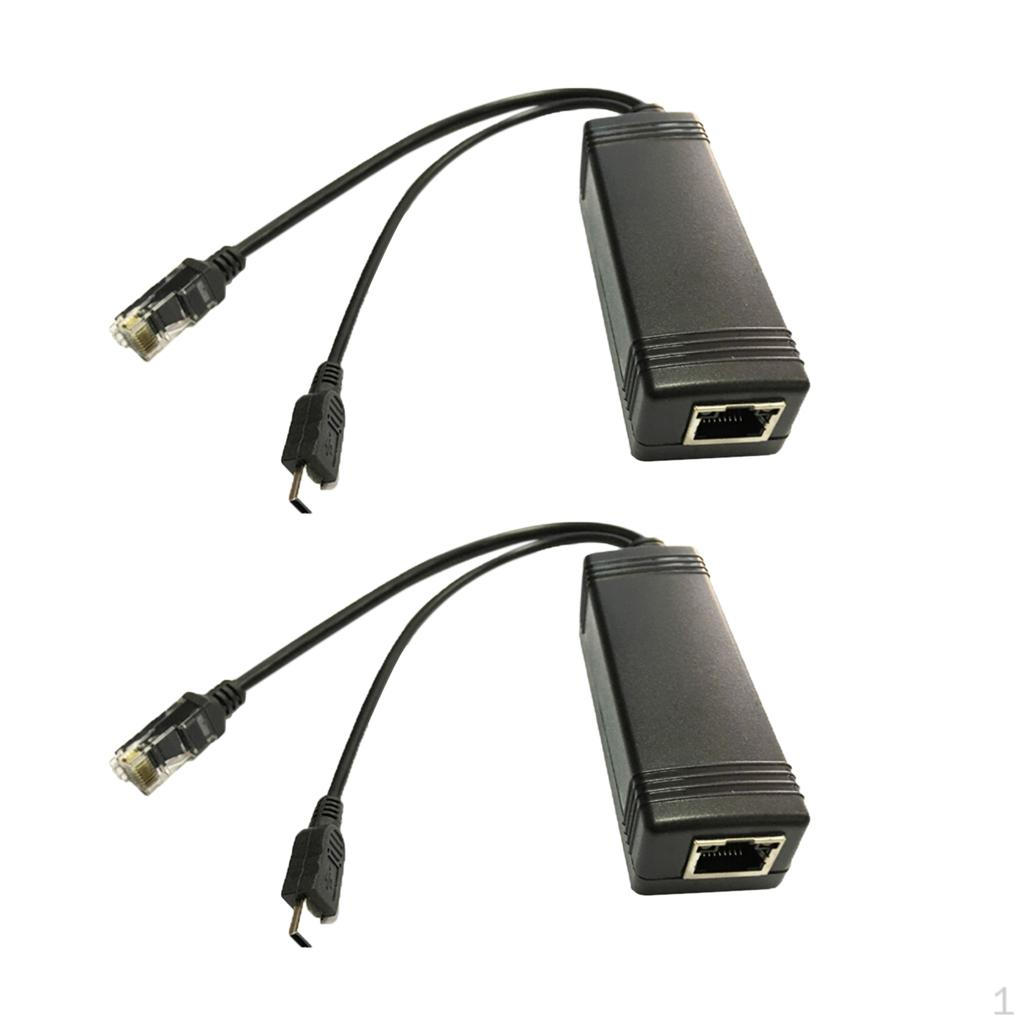 Power Over Ethernet Splitter Adapter 48 to 5V 802.3af