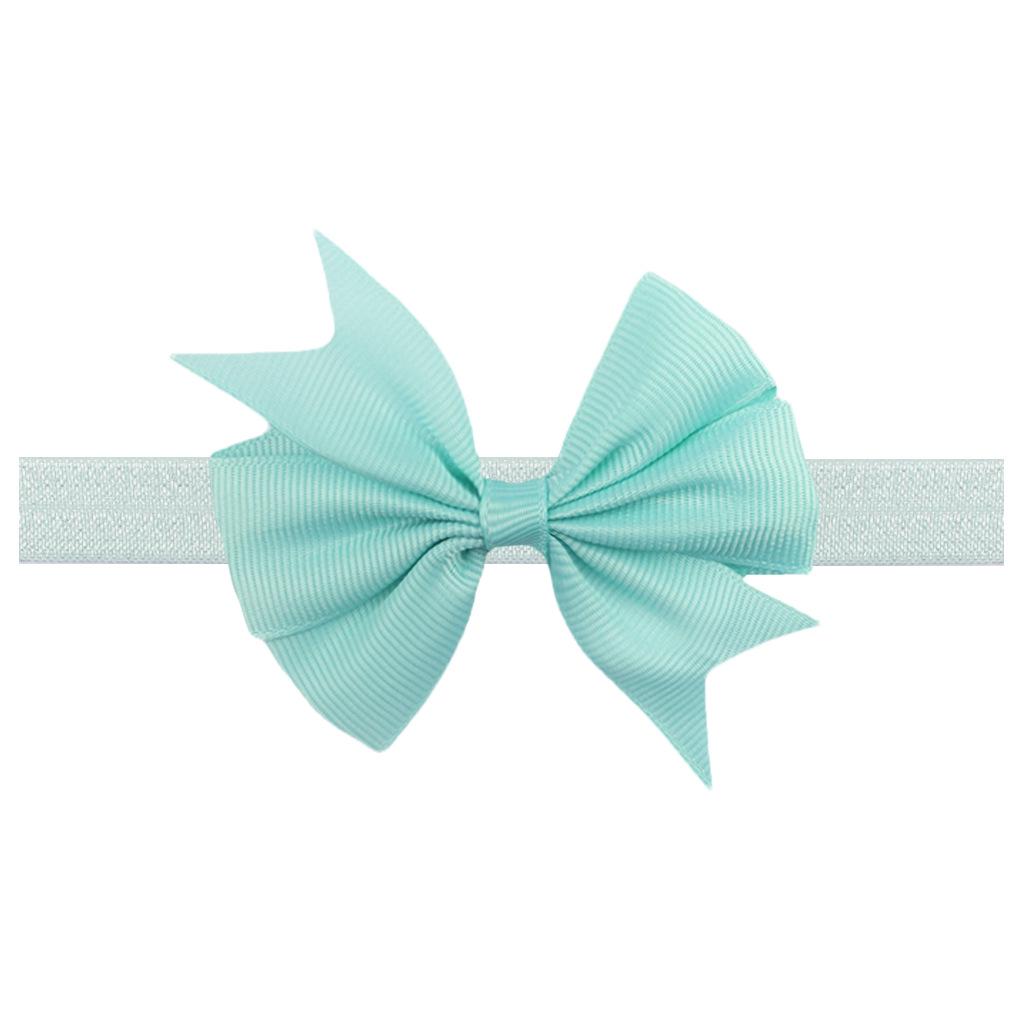 European & American Baby Bow Swallowtail Headband - 21 Solid Colors