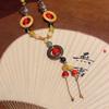 Bohemian Ceramic Necklace Female Retro Temperament Zen Long Sweater Chain Exotic Ethnic Style Accessories