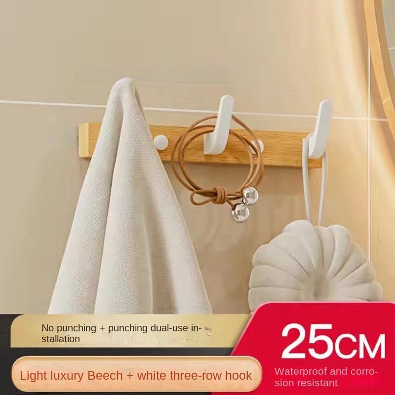 Walnut wood clothes hanging hook without punching wall hanging cap holder door hanging hook key hook key holder wall