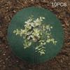 10 Pack Non-woven Degradable Weed Control Mulch Rings with Holes, Reusable, for Barrier
