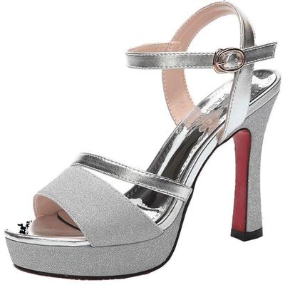 Fashion Fashion Shoes for Women Summer Platform Sandals Buckle High Heels Fish Mouth Ladies Comfortable Wedding Party Evening Shoes