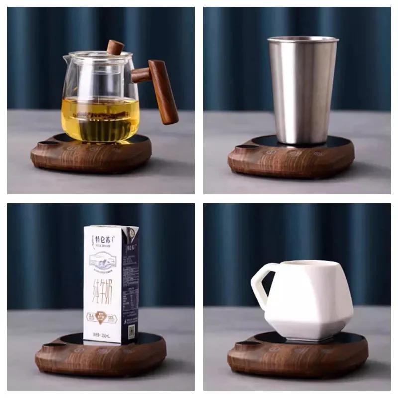Electric Beverage Heating Plate 200W Smart Milk Tea Coffee Cup Mug Warmer For Desk 5 Temperatures With Timer Automatic Shut Off