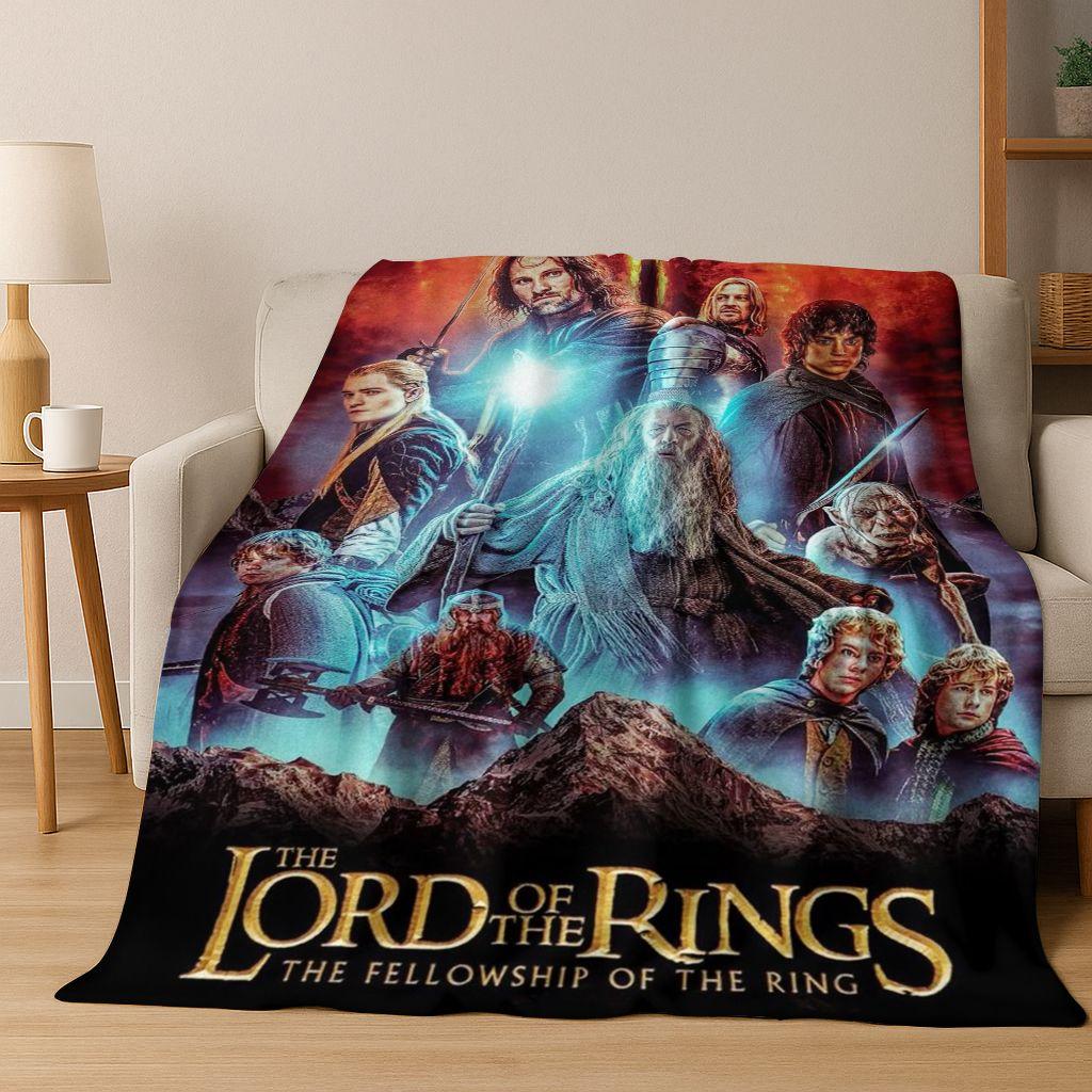 Classics L-Lord of The Rings H-Hobbit Movie Flannel Blanket,Warm and Cozy Soft Throw Blanket for Home Bedroom Bed Sofa Cover Kid
