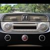 for 12-15 Fiat 500 car interior modification carbon fiber central vent decorative stickers