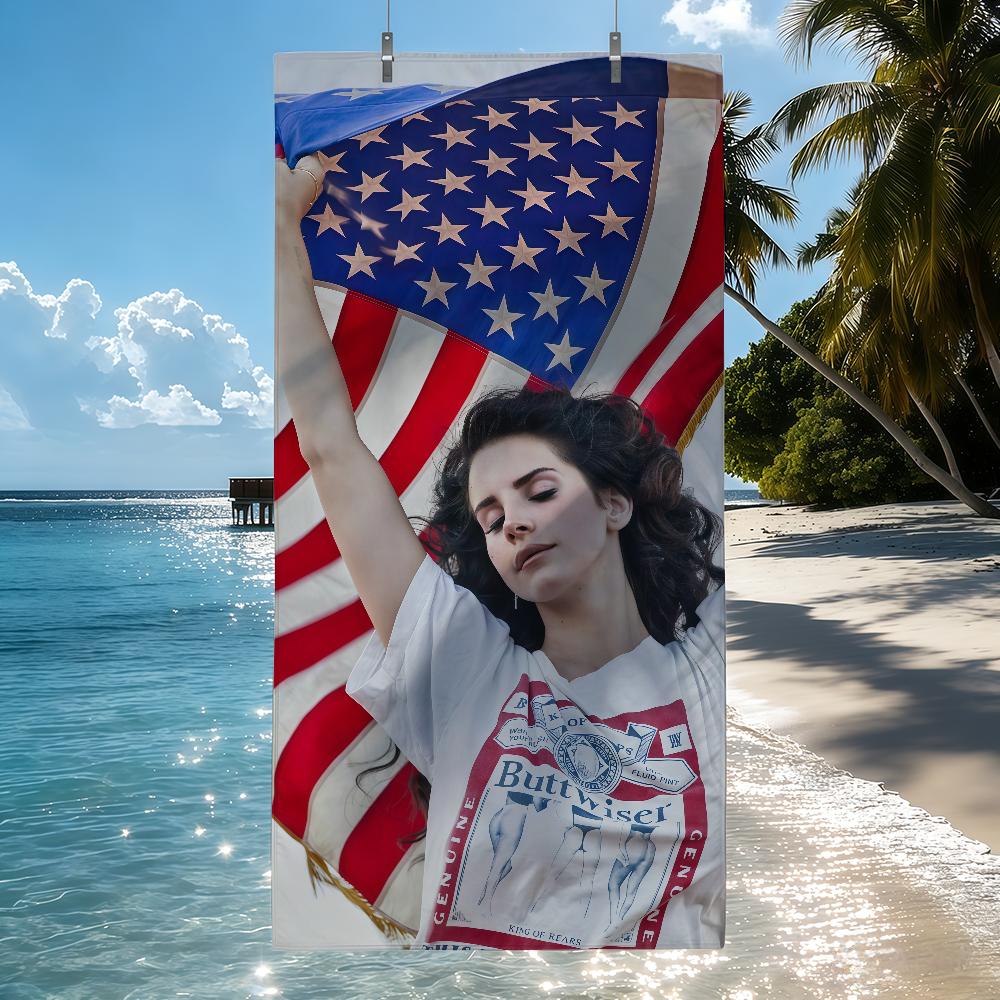 Sänger L-Lana Del R-Rey Handtuch Trocknen Badetuch Anwendbar Für Leichtes Schwimmen Camping Yoga Strand Aus