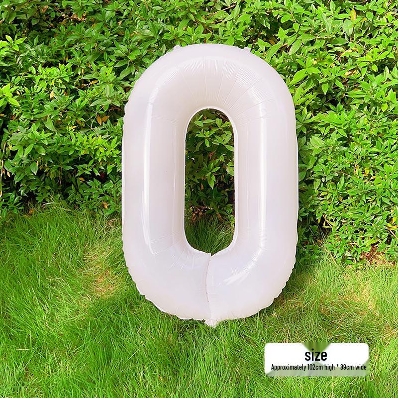 White Number Balloons for Kids' First Birthday Party Decorations