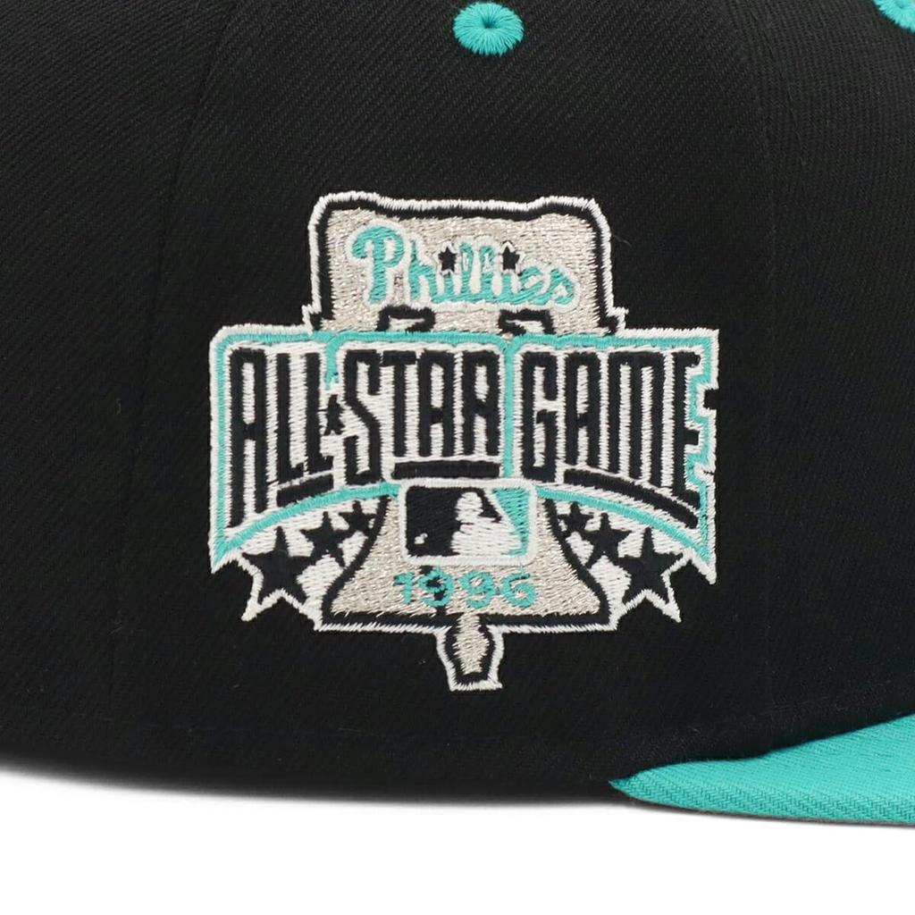 New Era newera cap 59FIFTY 14721119 NER35C0391 PHI Black 7 SIDE PATCH UNDER VISOR ONSPOTZ special order hat Gokyu Fifty 5950 Side patch Straight Flat