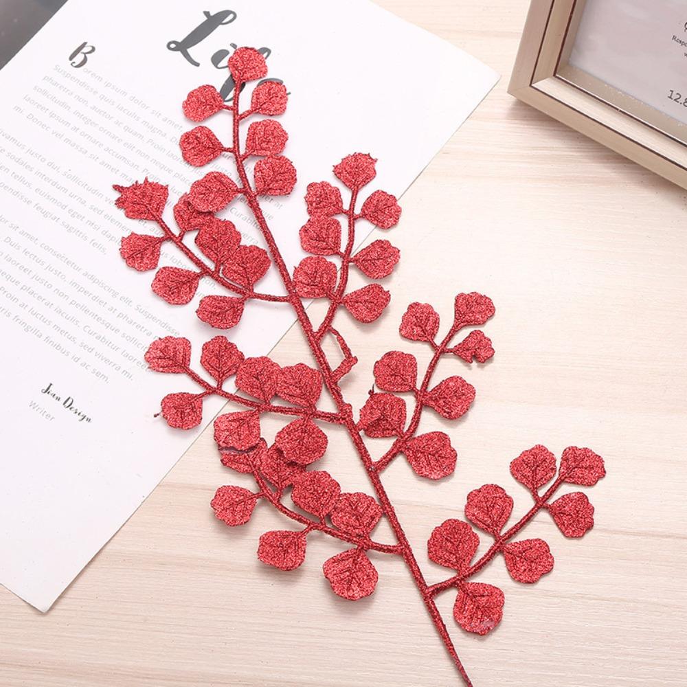 Christmas Decorations Creative Glitter Money Leaf Christmas Tree Wreath Rattan Circle Hanging Ornaments