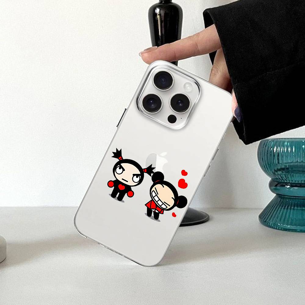 Doll Pucca And Garu Phone Case For IPhone 17 16 15 14 Plus 13 12 11 Pro Max Phone Back Cover Transparent Shockproof Cover