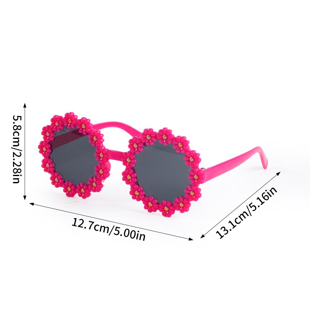 

1pcs Kids Round Flower Sun Glasses Cute Daisy Flower Sunglasses Children Birthday party summer Outdoor glasses for Girls gift