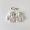 1 Pair Warm Windproof Winter Mittens Thickened Lamb Velvet Hanging Neck Gloves  Boys Girls