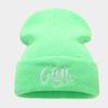Autumn and winter men's and women's wool hats New casual versatile Gigi embroidered knitted hats Outdoor warm windproof cold hats
