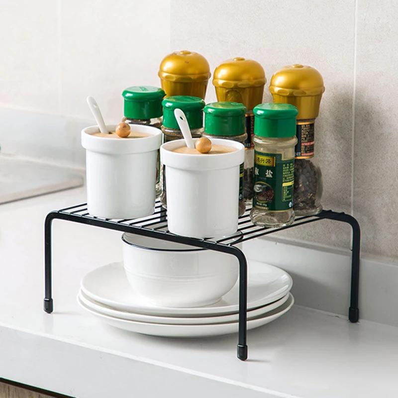 Kitchen Cabinet Organizer Shelf Iron Storage Rack Holder Bathroom Cabinet Organizer Food Pantry Organization and Storage Shelves