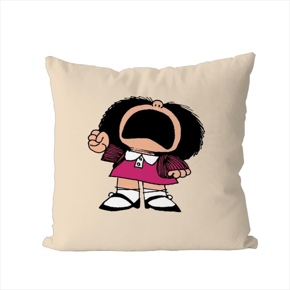 Federa per Cuscino Mafalda per Auto Divano Decorativa per la Casa Stampa Double-Sided Peluche Quadrato Cuscino da Lancio Copricuscino