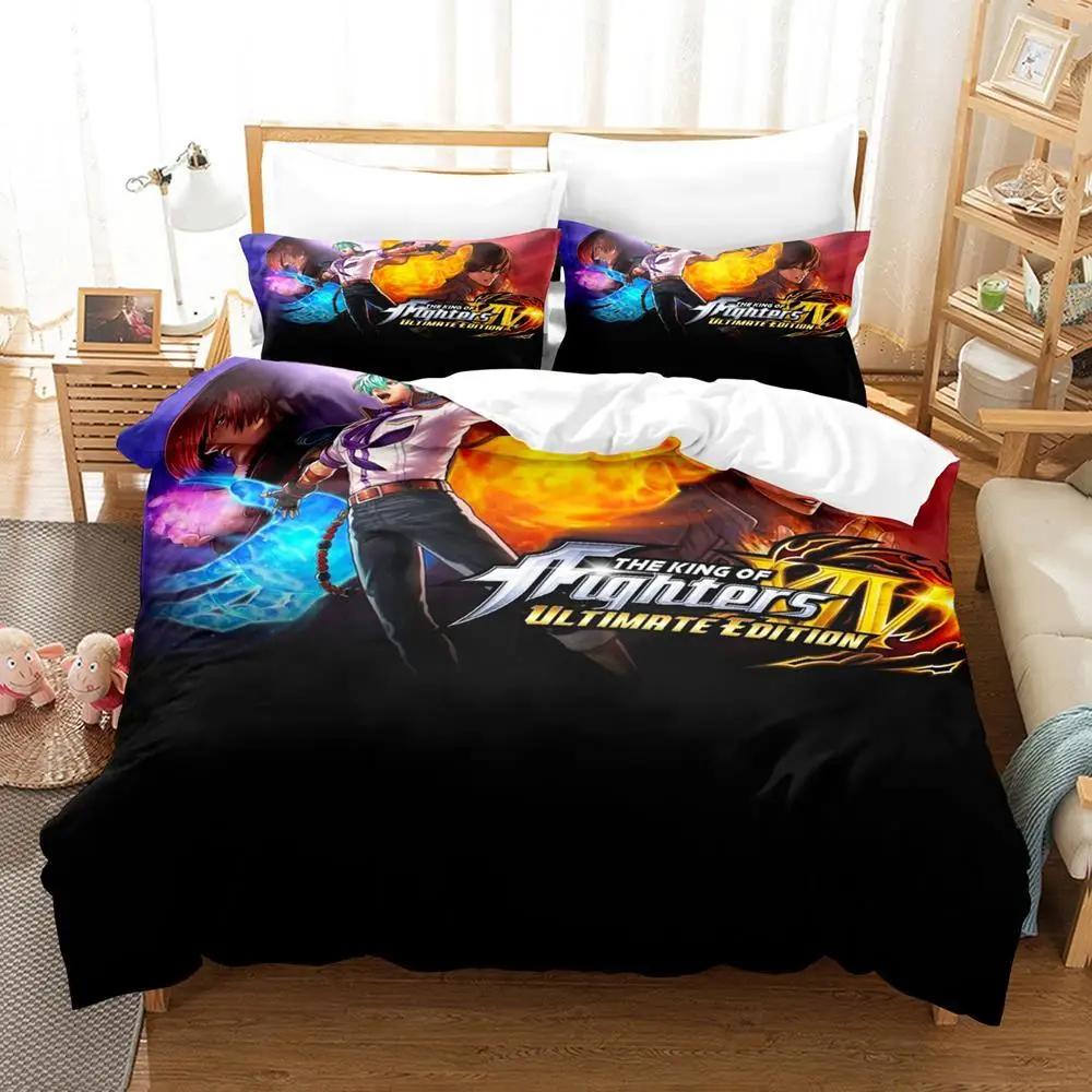 3d Printing Anime The King Of Fighter Bedding Set Boys Girls Twin Queen Size Duvet Cover Pillowcase Bed Kids Adult Home Textile