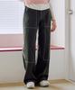 ZEROPLANET Karina Wide Track Cotton Pants [Charcoal]