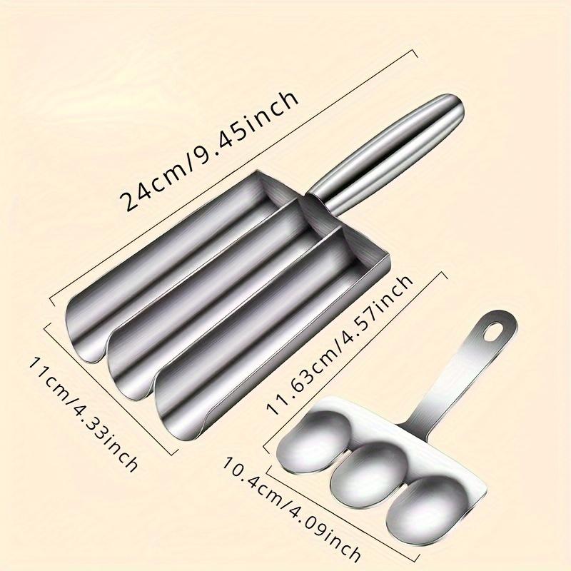 Edelstahl Fleischbällchen- & Falafel-Maker Set - Antihaftbeschichtet, Multifunktionales Küchenwerkzeug für perfekt geformte Fleischbällchen, Teig & Sorbet-Reisbällchen