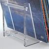 Clear Vinyl Record Stand Multi-compartment Acrylic CD Album Display Rack  Office