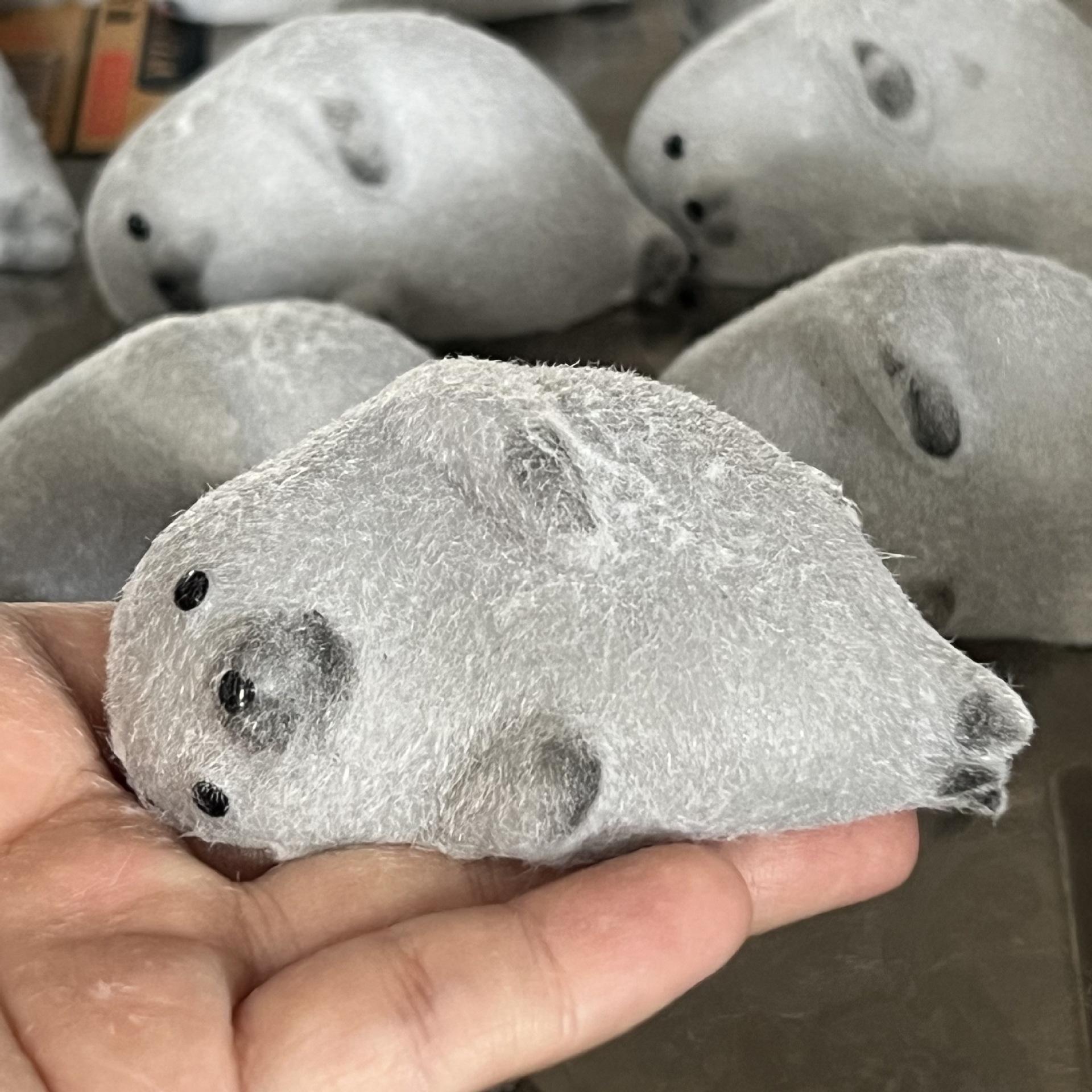 Zeehond Squishy Speelgoed TPR Zachte Gel Schattig Realistisch Dier Stressverlichter Knijpspeelgoed Decompressie Angstverlichting voor Kinderen Volwassenen gray