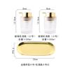Bathroom Supplies Glass Lotion Bottle Gold Light Luxury Foam Press Bottle Golden Storage Tray Bathroom Decoration Accessories