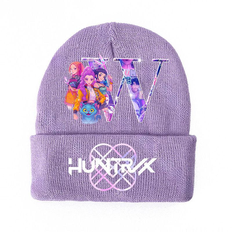 KPop Dem0n Hnuters Strickmützen Winter Warme Winddichte Mütze Anime Beanie Kinder Kinder Mützen