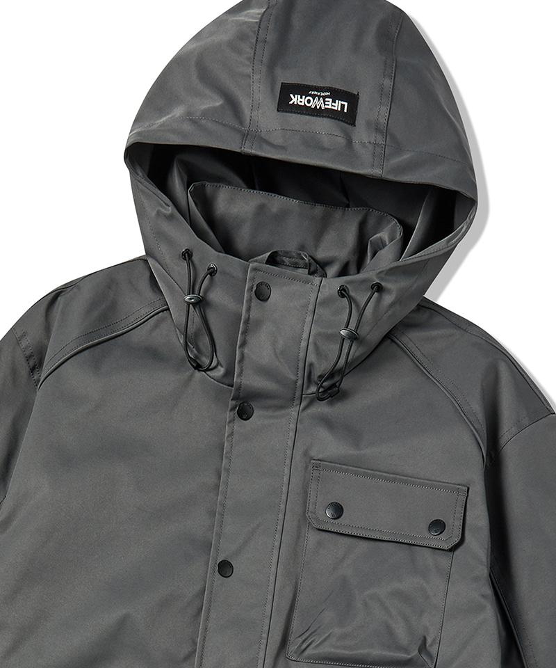 LIFEWORK Tech Utility Curved Hooded Jumper
