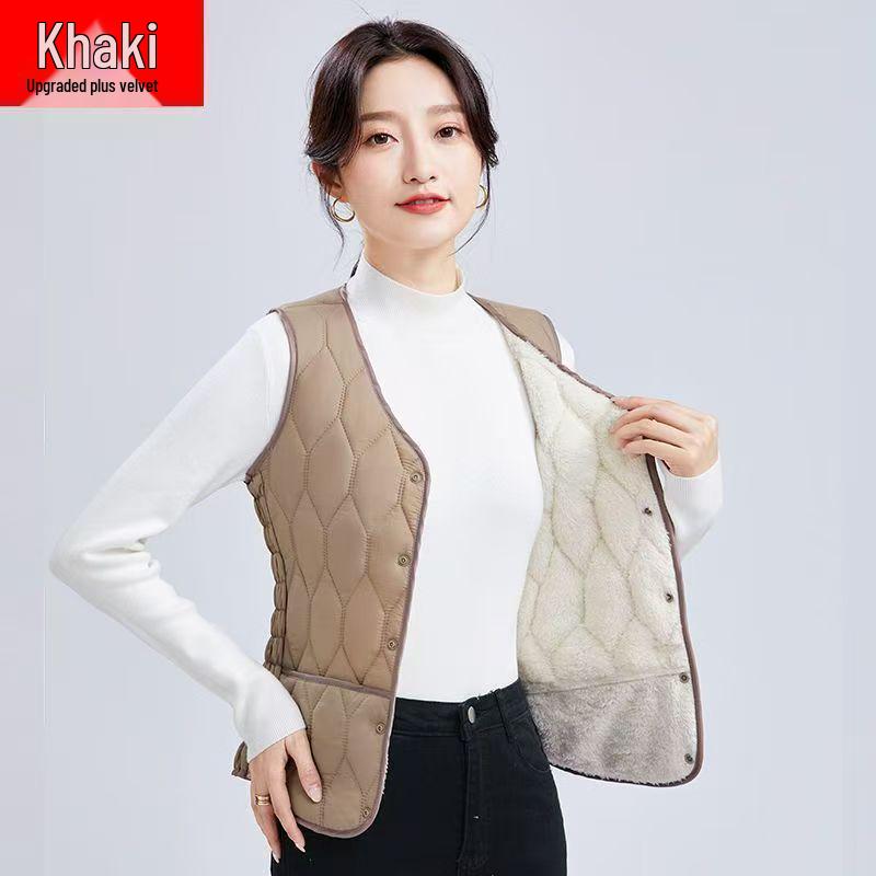 Dámská fleecem podšitá vesta slim-fit: Lehký, Hřejivý a Útulný pro Podzimní a Zimní Vrstvení
