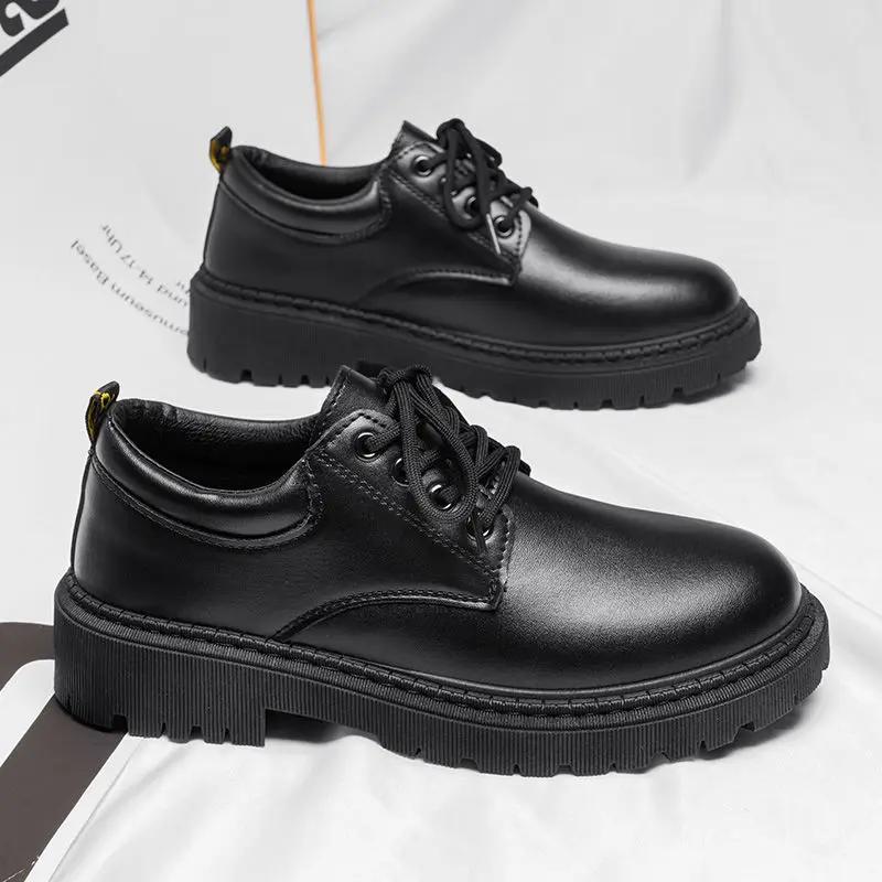

Fashion Lace Up Black Men s Leather Shoes Office On Sale Designer Classic Original New In 2025 Trend Fashion Social Pu Male Casual Shoe 39