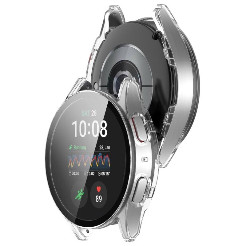Smartwatch Protective Cover Watch Bumper Case Tempered Glass Screen Cover for Watch 7 40mm/44mm Assorted Color