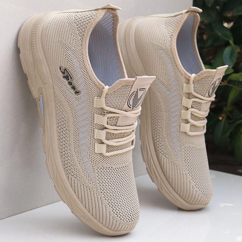 

Мужские летние сетчатые дышащие слипоны - Мягкая подошва, Нескользящие, Повседневные, Дезодорирующие кроссовки для бега Size 38