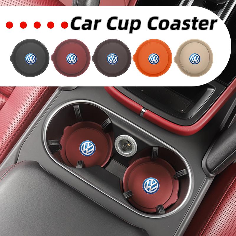 swe32PCS Car Coaster Water Cup Holder Anti-slip Pad Mat For Volkswagen VW T5 Amarok 2013 Tiguan Golf 4 5 6 7 MK4 MK7 MK8 Passat