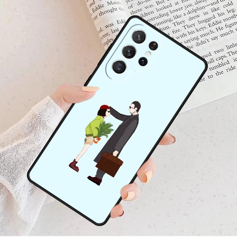 Cartoon Killer Leon Uncle Girl Phone Case For Samsung Galaxy S25 S23 S30 S8 S21 S20 FE S24 S22 Note 10 20 Plus Lite Ultra