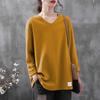 Spring and Autumn Women's Solid V-Neck Basic Epaulet Long Sleeve Loose Classic All-match Fashion Casual Office Lady Tops