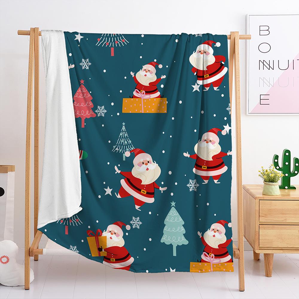 Blanket Flannel Blanket Christmas Plaid 3D Digital Printing Blanket Blanket