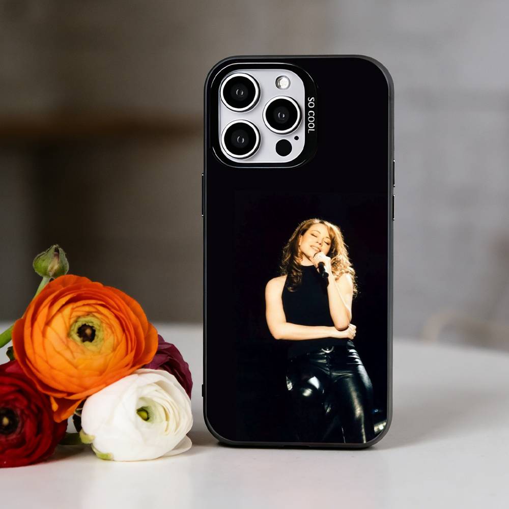 Sängerin M-Mariah C-Carey Handyhülle Für iPhone 17,16,15,14,13,12,11 Plus,Pro Max,XS,Bunte Silber Schwarz Hülle