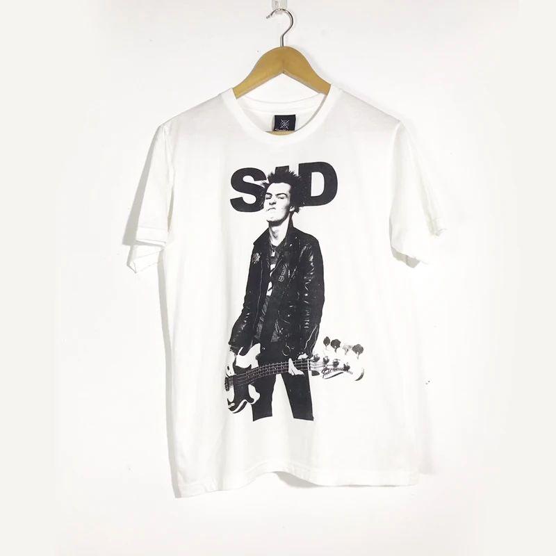 Rock Punk Print Pattern Short Sleeve Retro Sports Streetwear Double Sided Print T-shirt Casual Loose Cotton Top Unisex