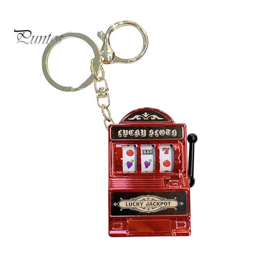 Mini Casino Game Console Keychain Portable Plastic Key Chain Fun Gift for Gamers Multi-Functional Gaming Key Ring