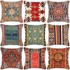 Nordic Ethnic Style Mandala Digital Printed Square Pillow Cover Mandala Linen Sofa Pillow Cushion Cover