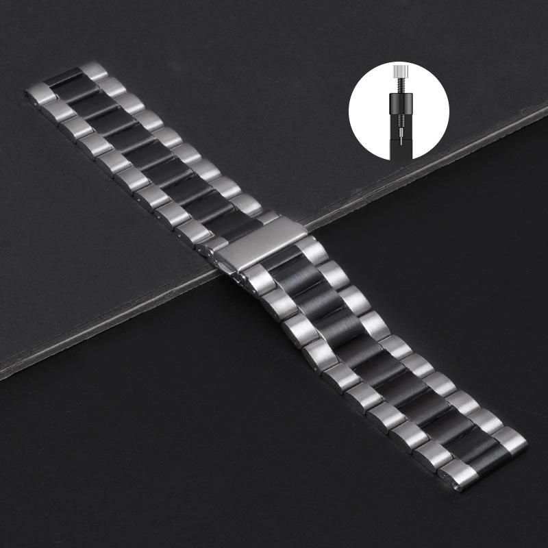 Classic 22mm 20mm 18mm Metal Strap for Samsung Galaxy Watch 46mm/3/Gear S3/Huawei Watch GT 2/3 Pro Stainless Steel band for Amazfit GTR