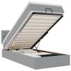 Maison Exclusive - Lit ottoman avec matelas et LED Gris clair 80x200cm tissu