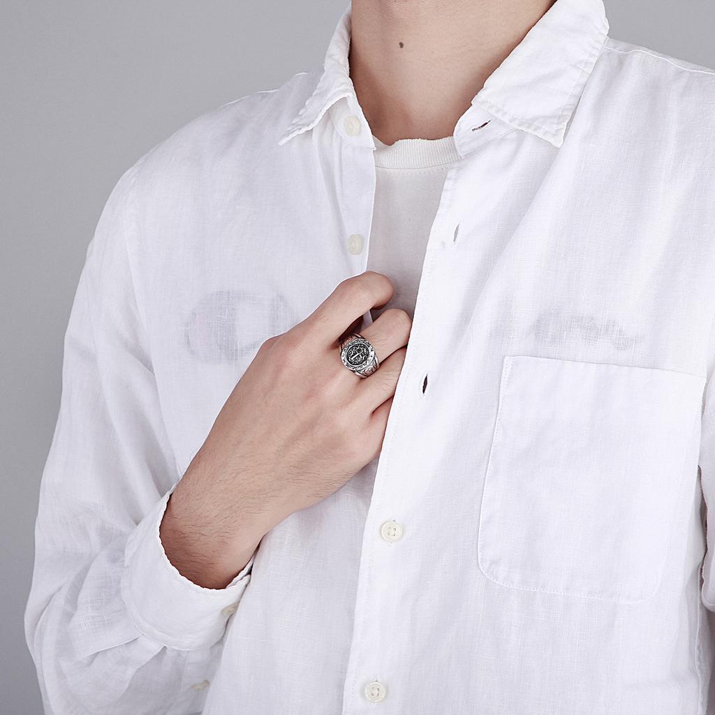 Pierścień Krzyżowy ze Stali Nierdzewnej Męski Punk Biker Męska Biżuteria #7-#12